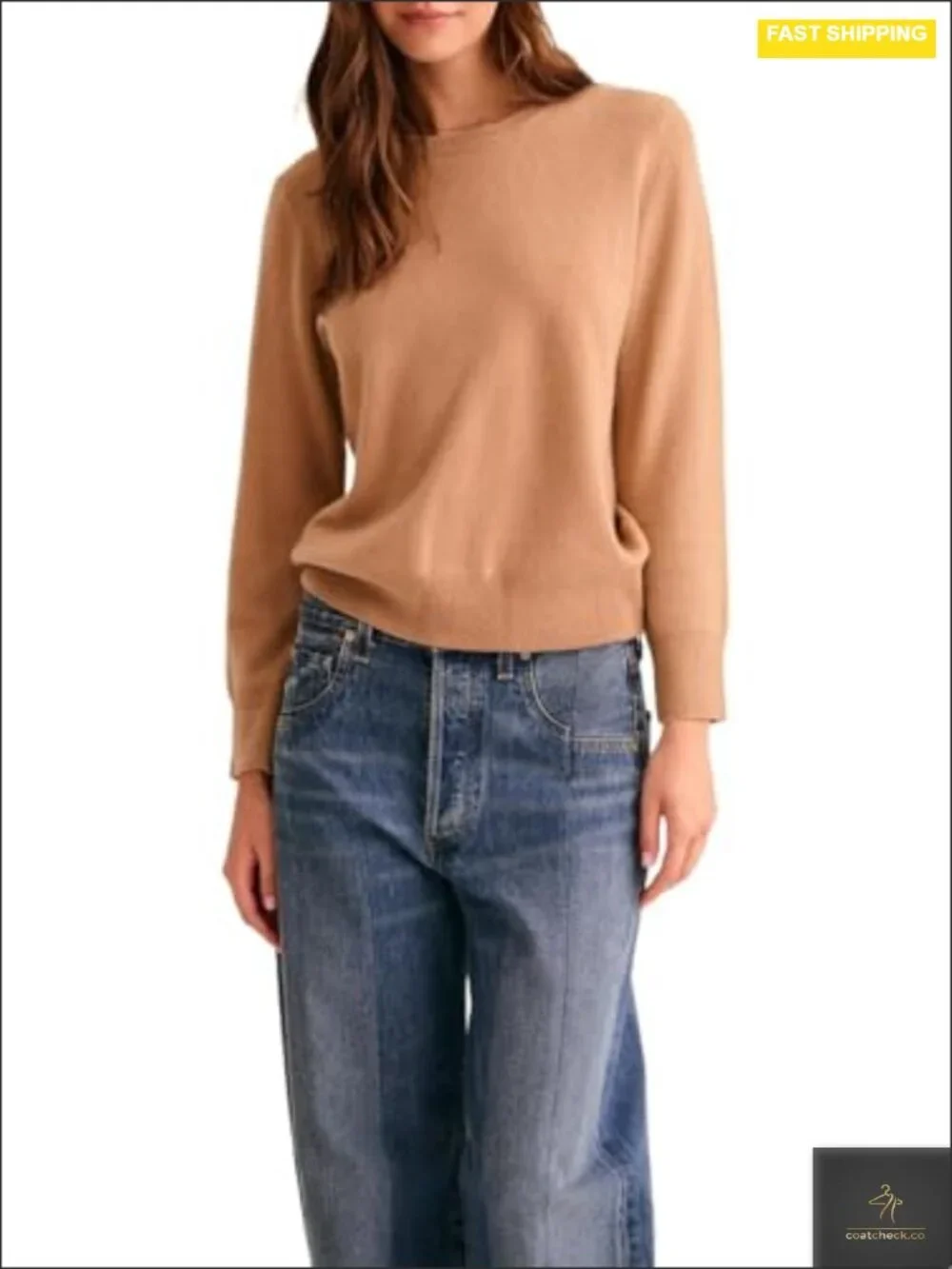 Pure Cashmere Crewneck Pullover Sweater - Lightweight Summer Layer